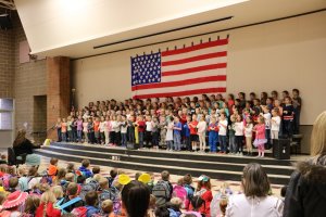 Tukes Valley Primary students perform at last year's Veterans Day assembly