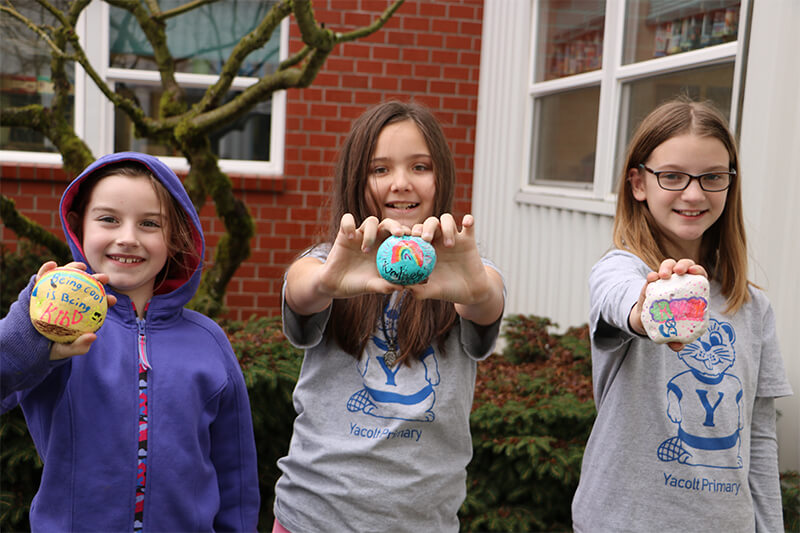Kindness Rocks at Yacolt Primary School