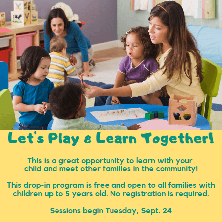 Flyer for Let's Play and Learn Together