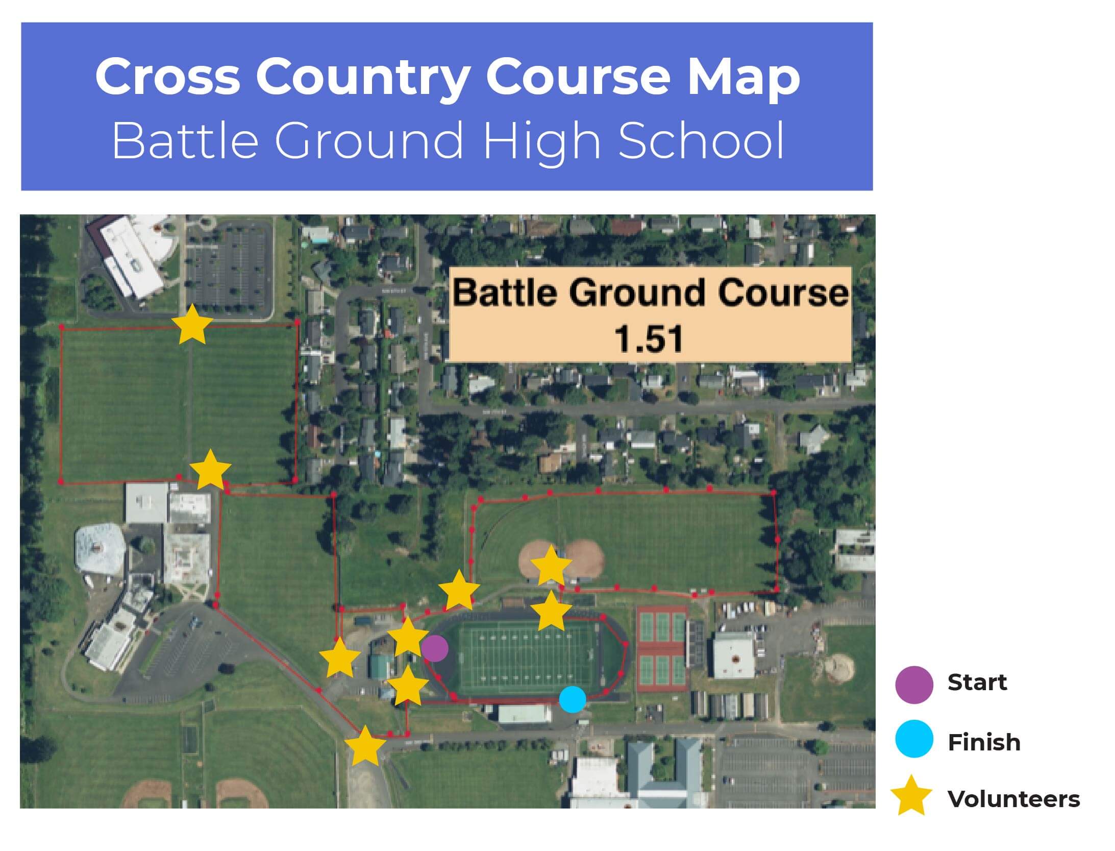 BGHS Cross Country meet map