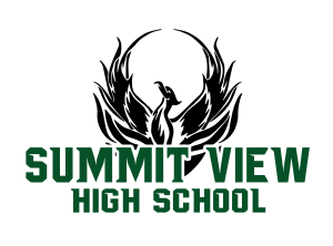 Summit View High School black and green logo