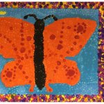 red butterfly mosaic