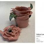 ceramic rose pot