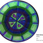 green blue circle mandala