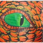 dragon eye drawing closeup