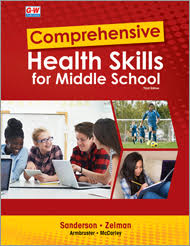 red book cover says health skills