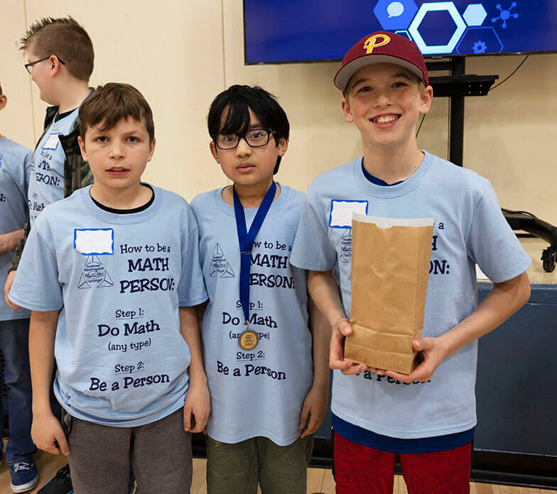 Second place sixth grade team at the 2023 SW WA Math Challenge