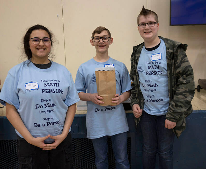 Second place seventh grade team at the 2023 SW WA Math Challenge