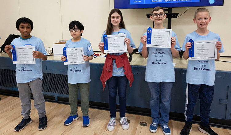First place competitors by school at the 2023 SW WA Math Challenge