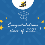 graphic reading Congratulations to the class of 2023