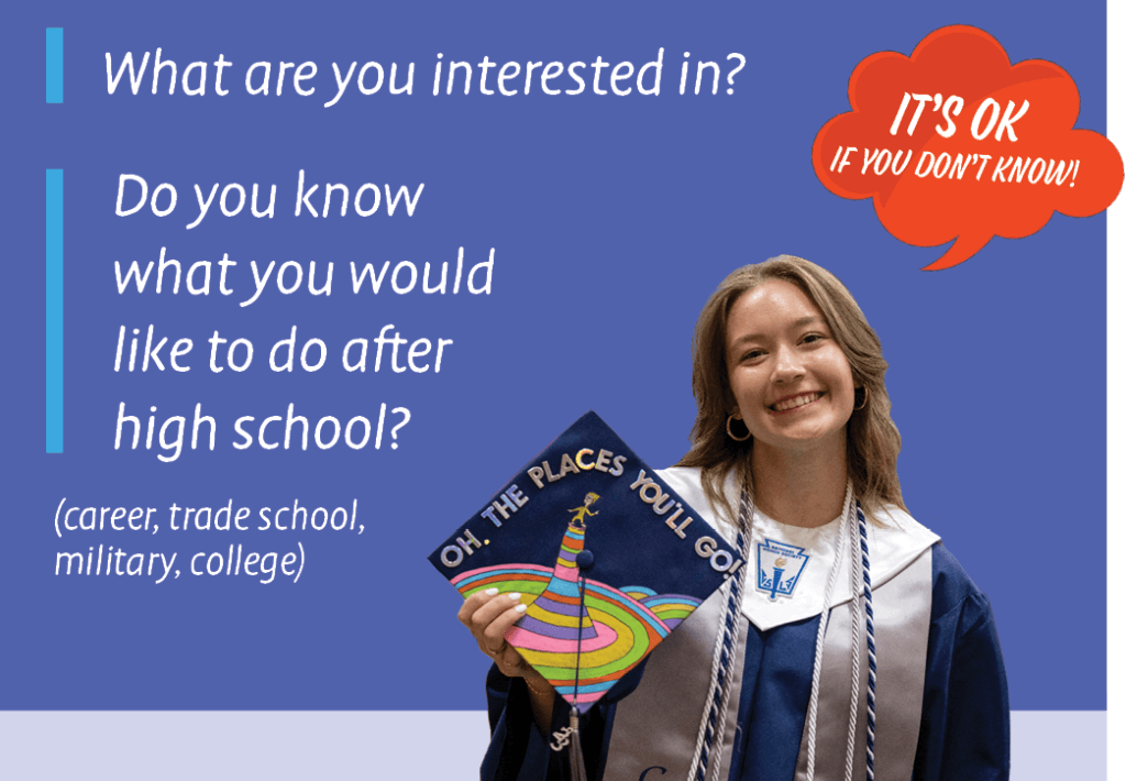 Do you know what you would like to do after high school? What are you interested in? 