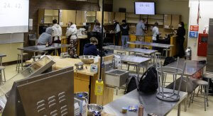 A culinary arts classroom at Prairie High School
