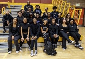 Members of Prairie High School's Black Student Union pose for a photo